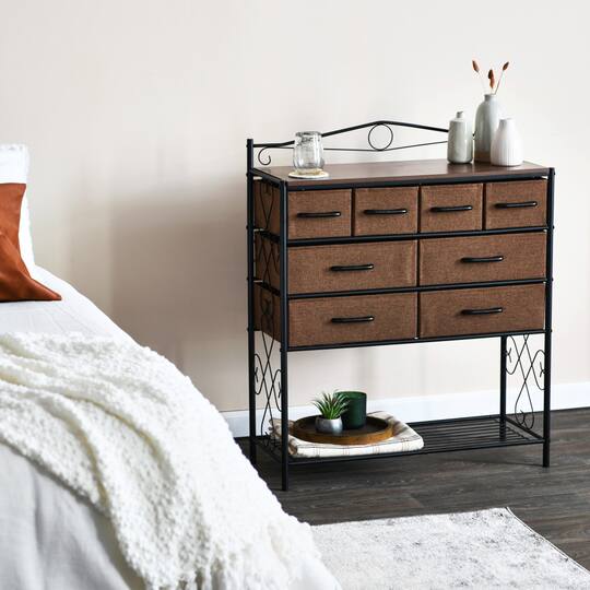 Household Essentials Victoria 8-Drawer Dresser with Shelf